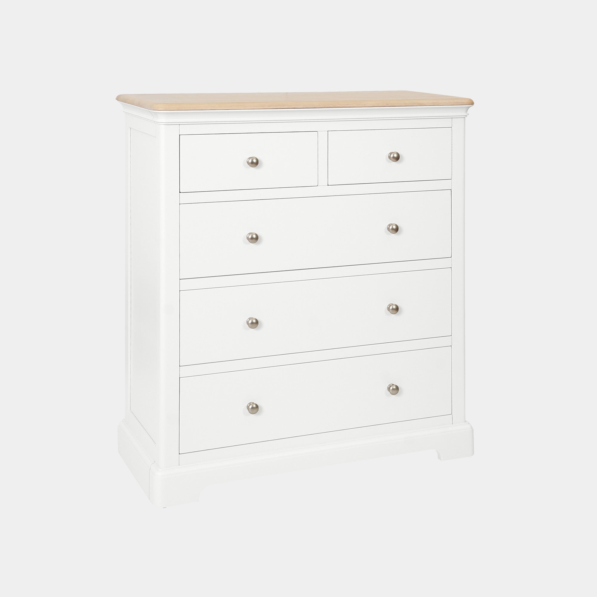 Ravenswood White - 5 Drawer Wide Chest, White