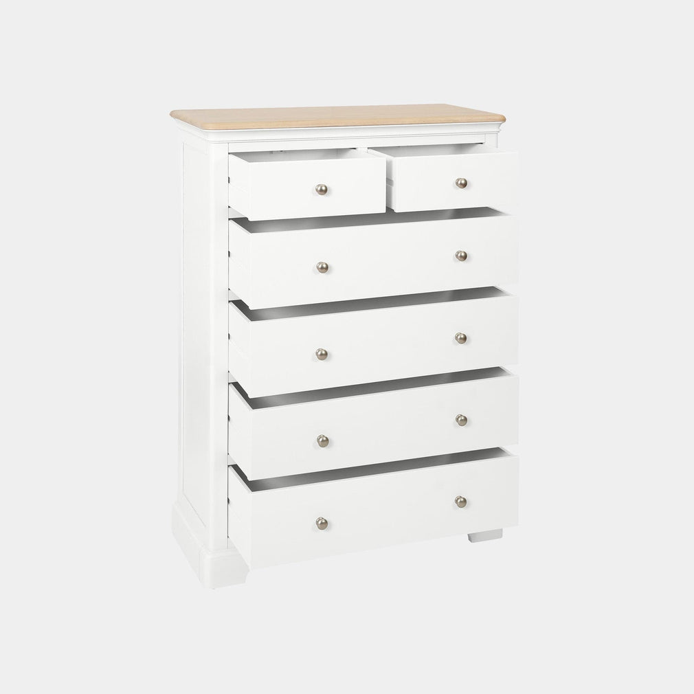 Ravenswood White - 6 Drawer Chest, White