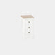 Ravenswood White - 3 Drawer Compact Bedside Table, White