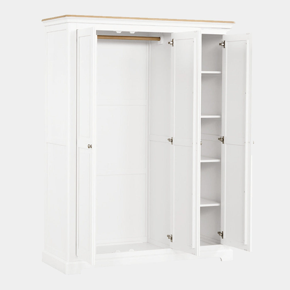 Ravenswood White - 3 Door Wardrobe, White