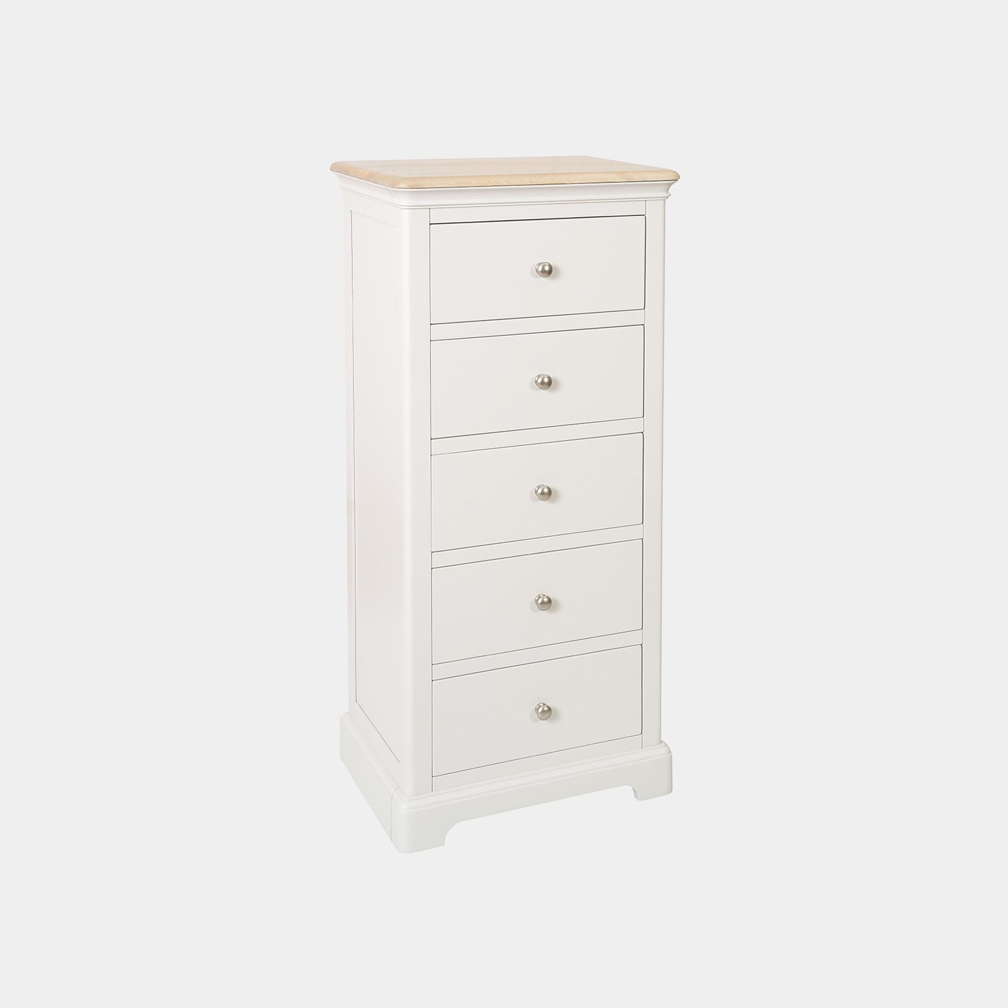 Ravenswood Painted - 5 Drawer Tall Chest, Grey Mist