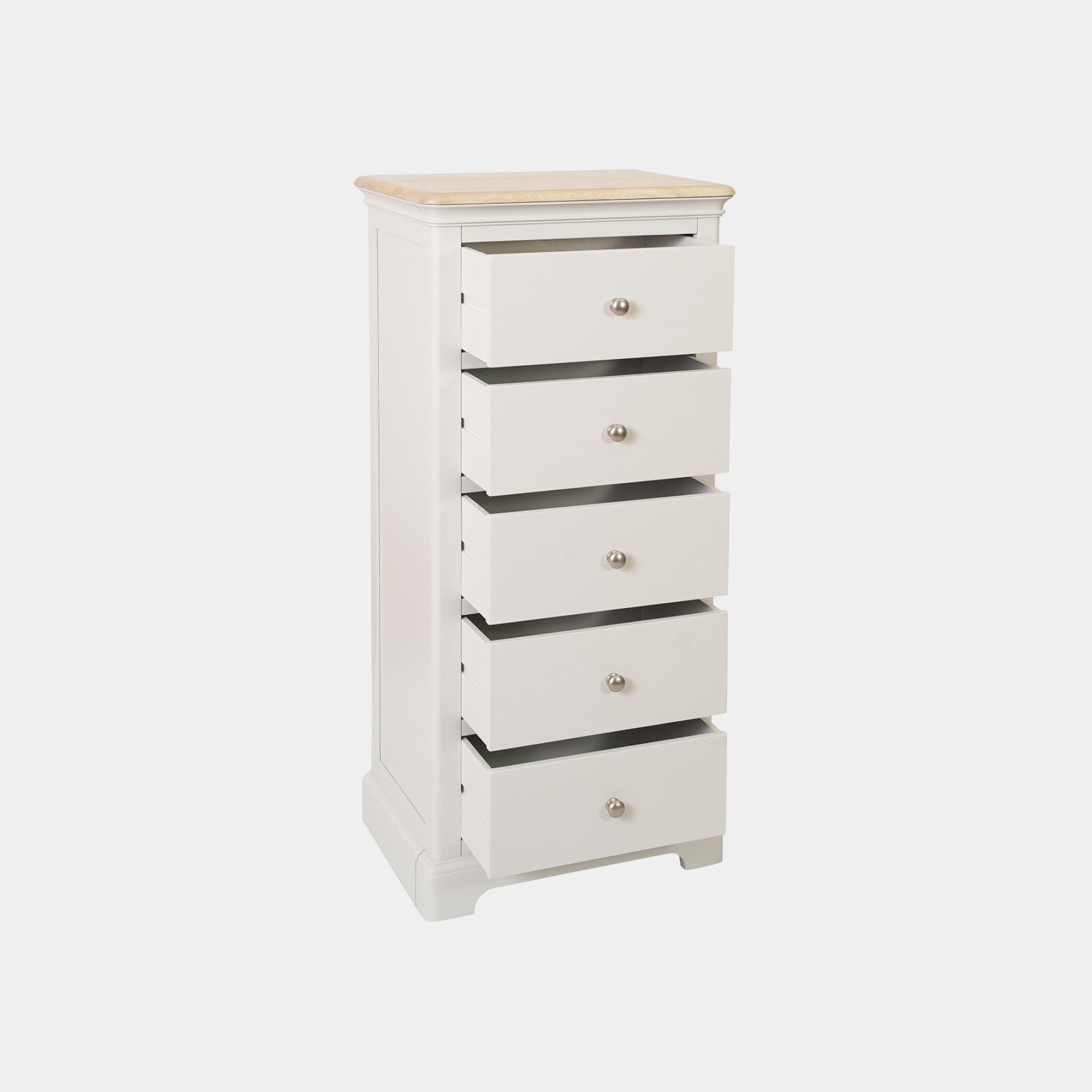 Ravenswood Painted - 5 Drawer Tall Chest, Grey Mist
