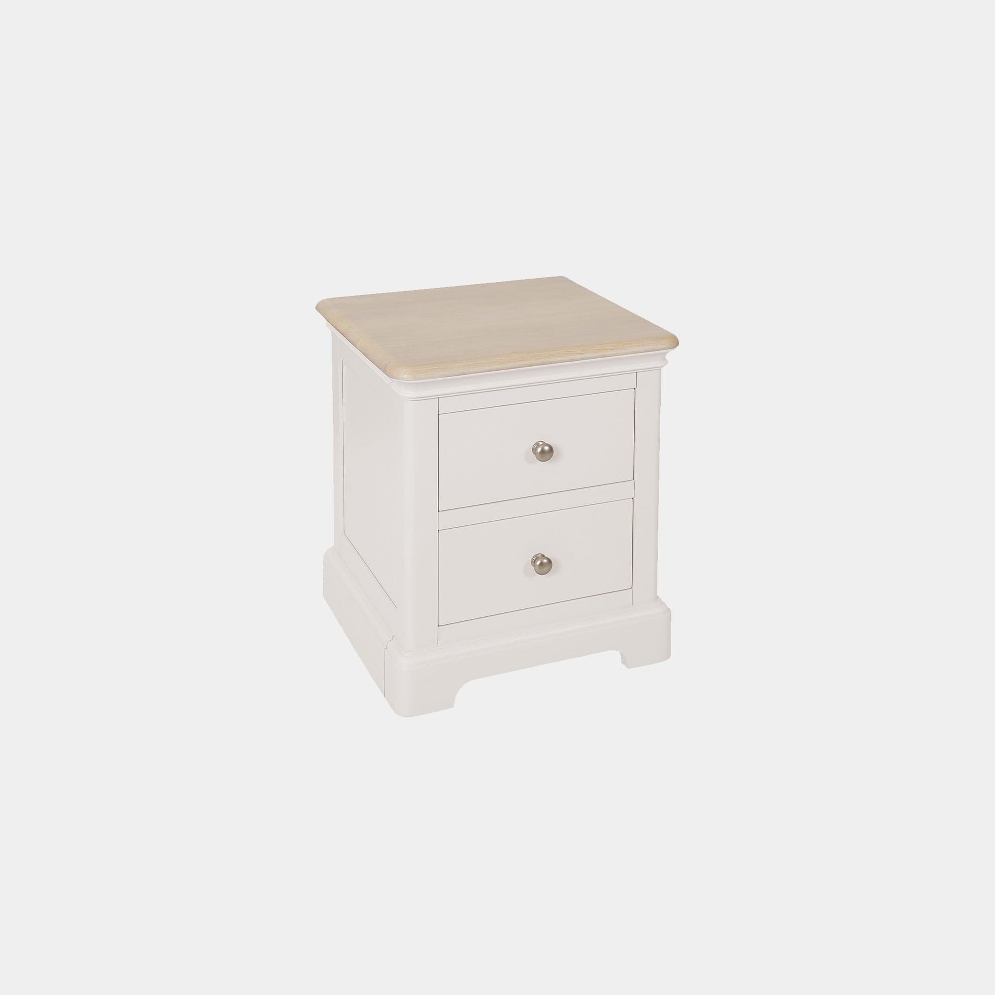 Ravenswood Painted - 2 Drawer Bedside Table, Grey Mist