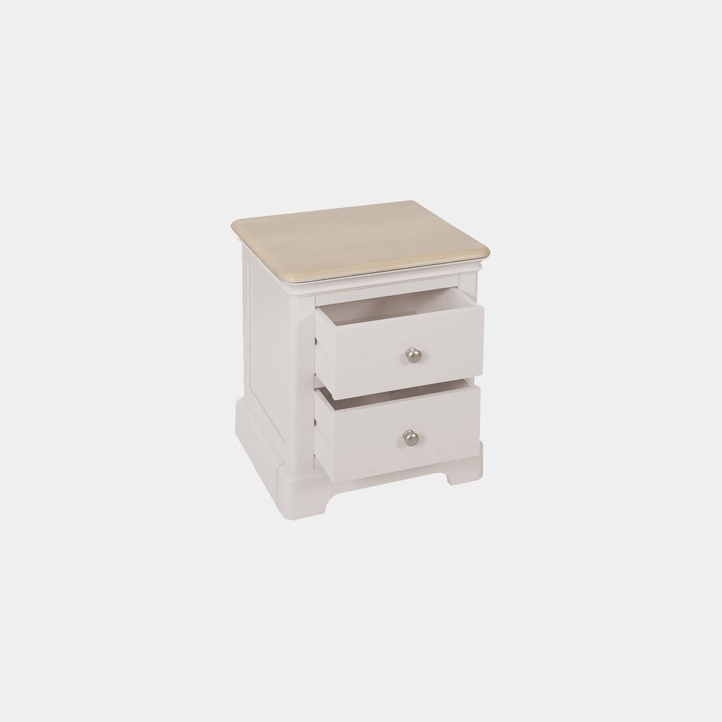 Ravenswood Painted - 2 Drawer Bedside Table, Grey Mist