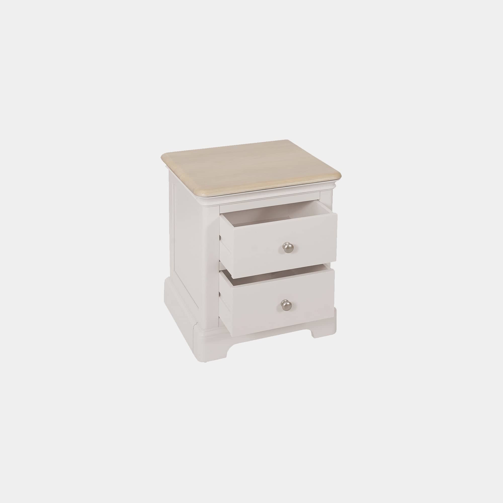 Ravenswood Painted - 2 Drawer Bedside Table, Grey Mist
