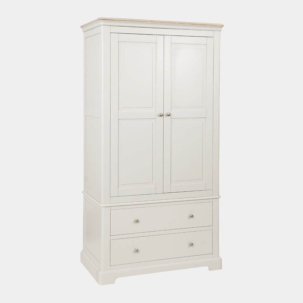 Ravenswood Painted - 2 Door 2 Drawer Wardrobe, Grey Mist