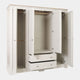 Ravenswood Painted - 4 Door 2 Drawer Wardrobe, Grey Mist