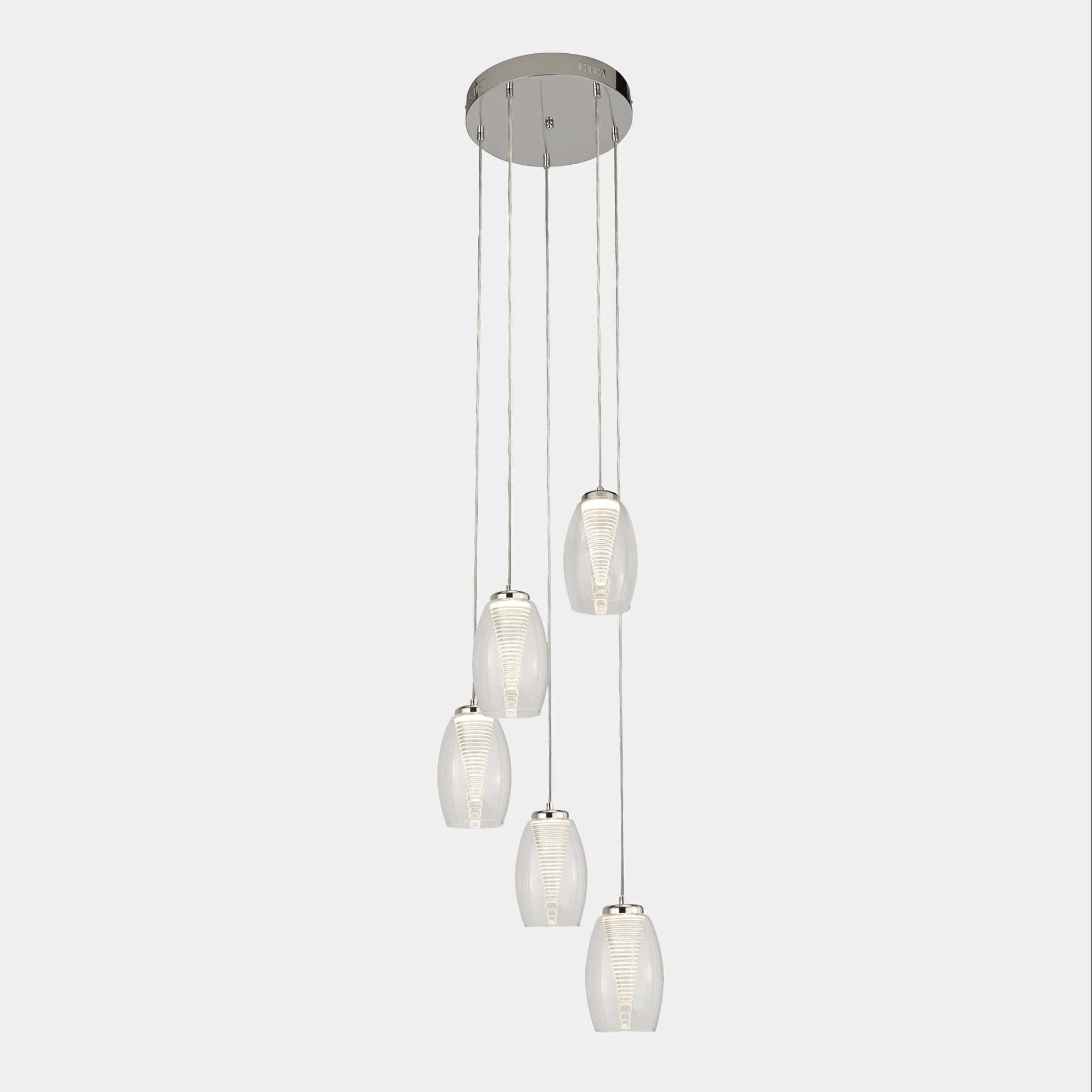 Thunder Chrome - Pendant Ceiling Light, 5 Light