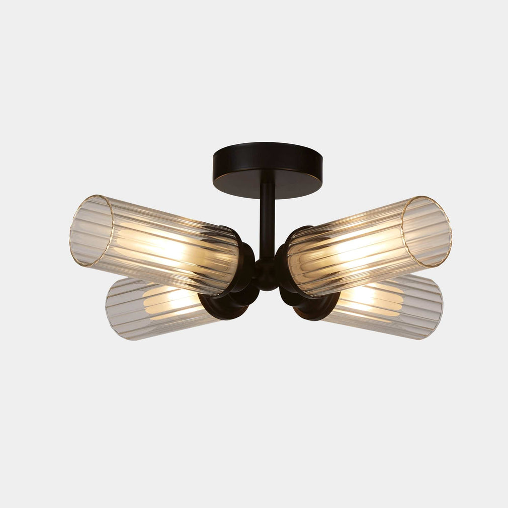 Portal - Ceiling Light, Black & Brass