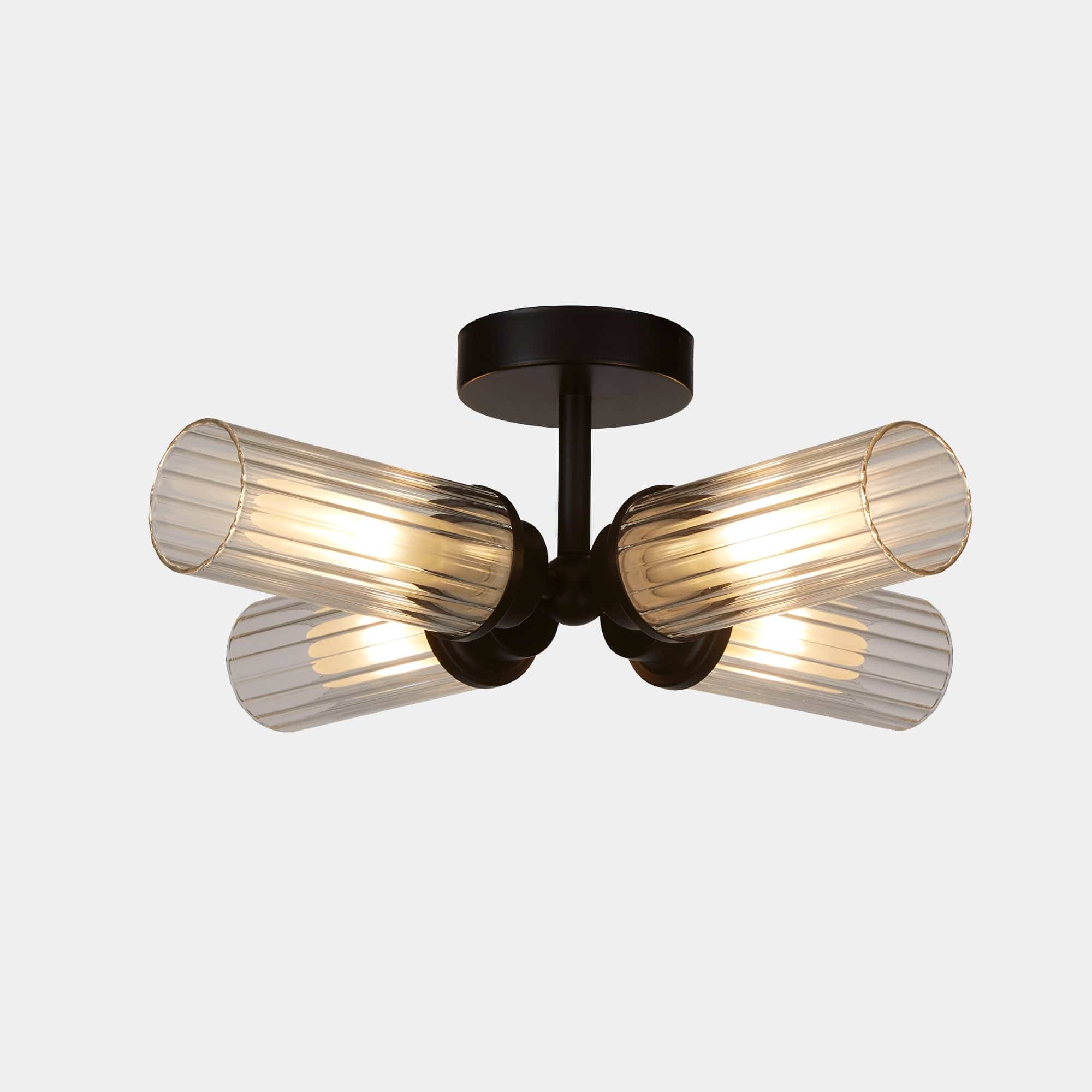 Portal - Ceiling Light, Black & Brass