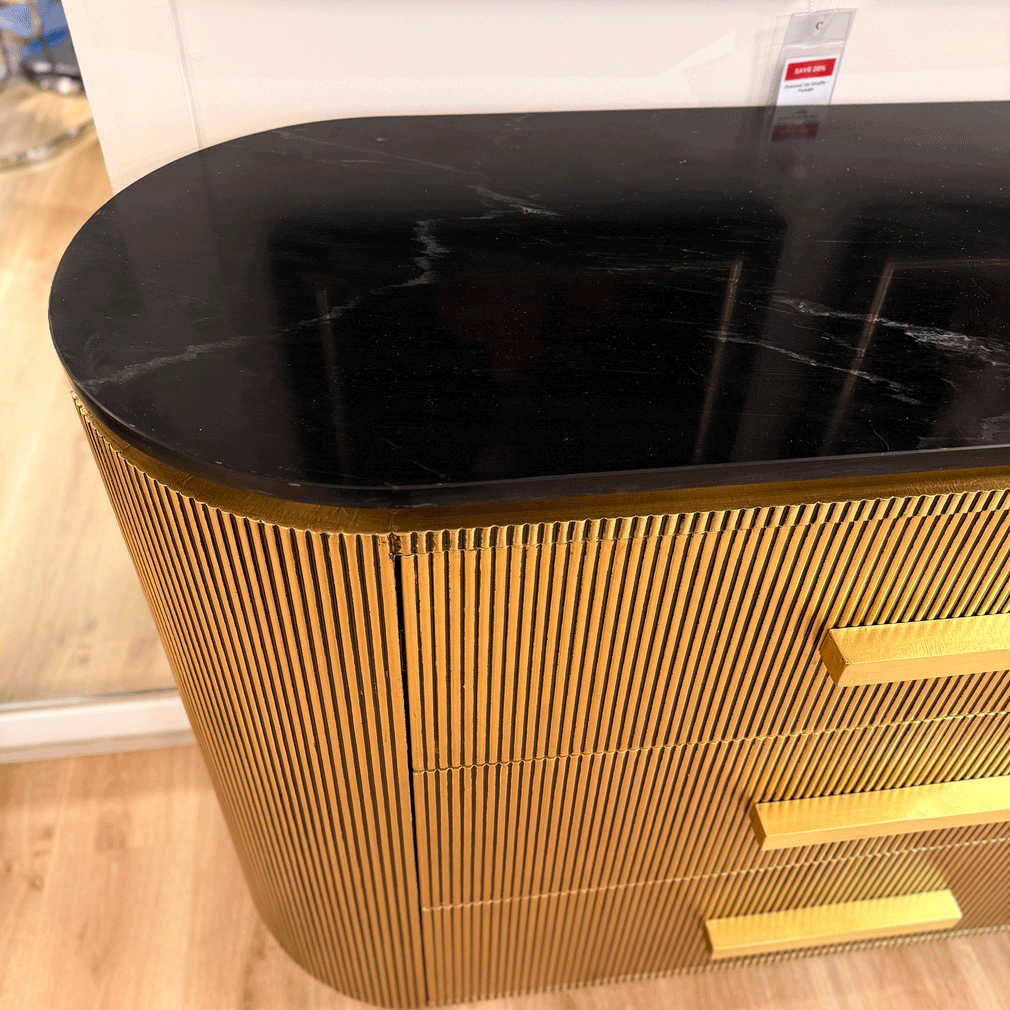 Conrad 3 Drawer Chest / top marked.