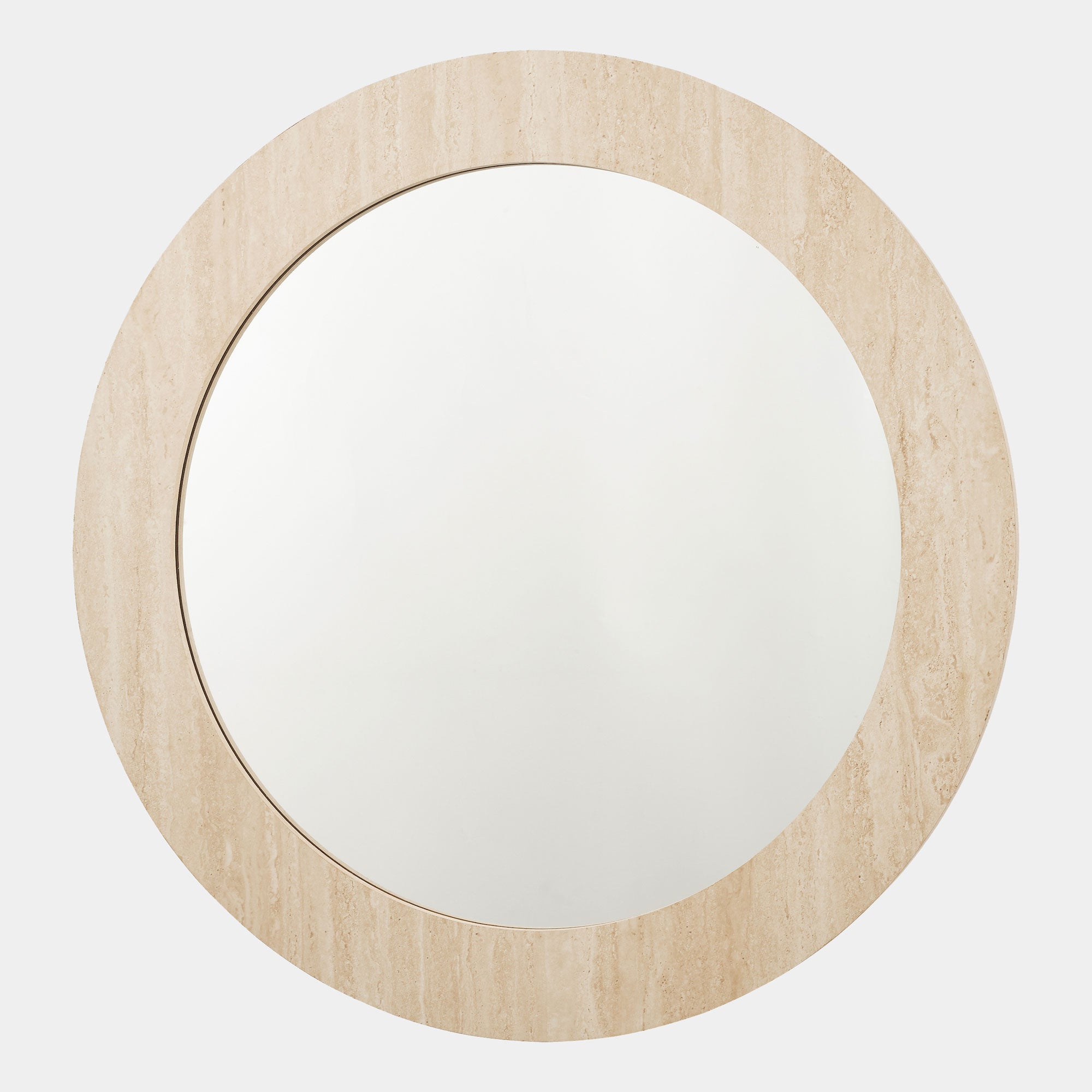 Marmo - Round Travertine Mirror