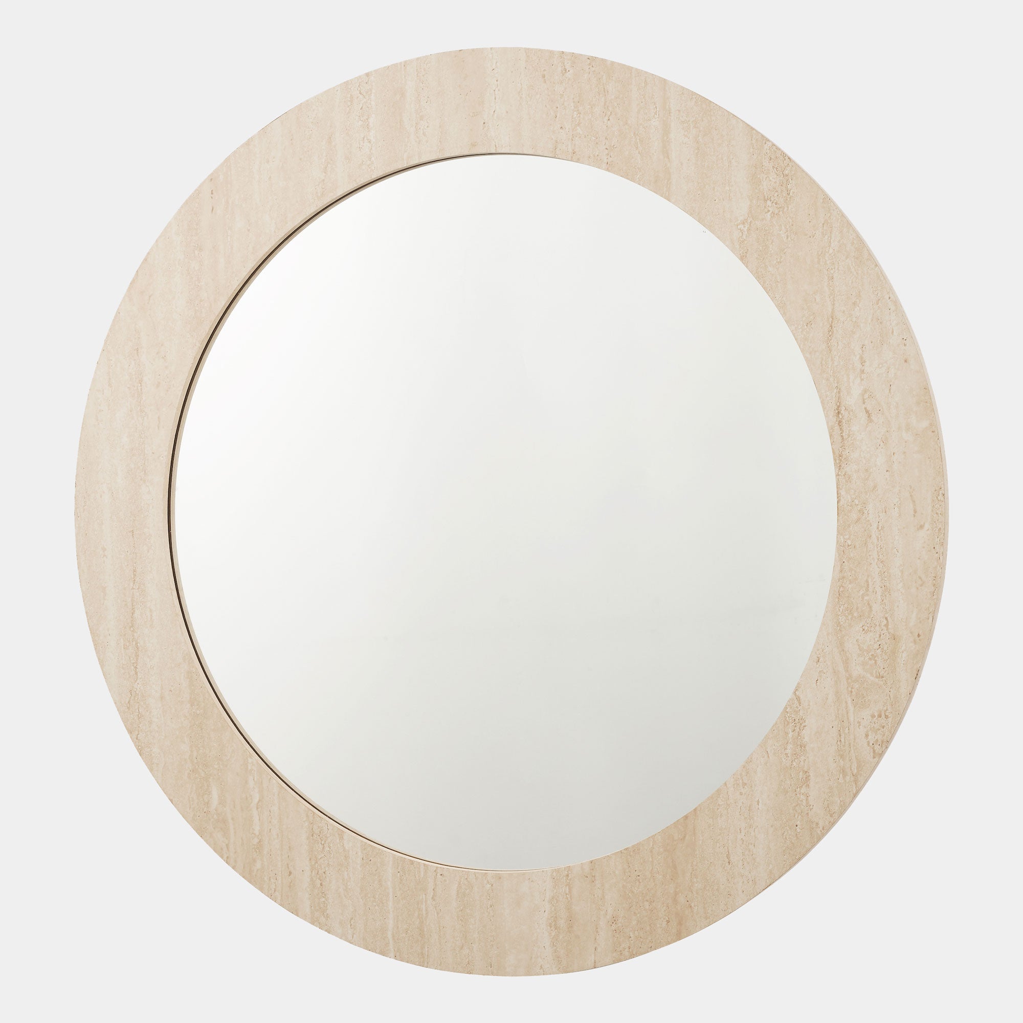Marmo - Round Travertine Mirror