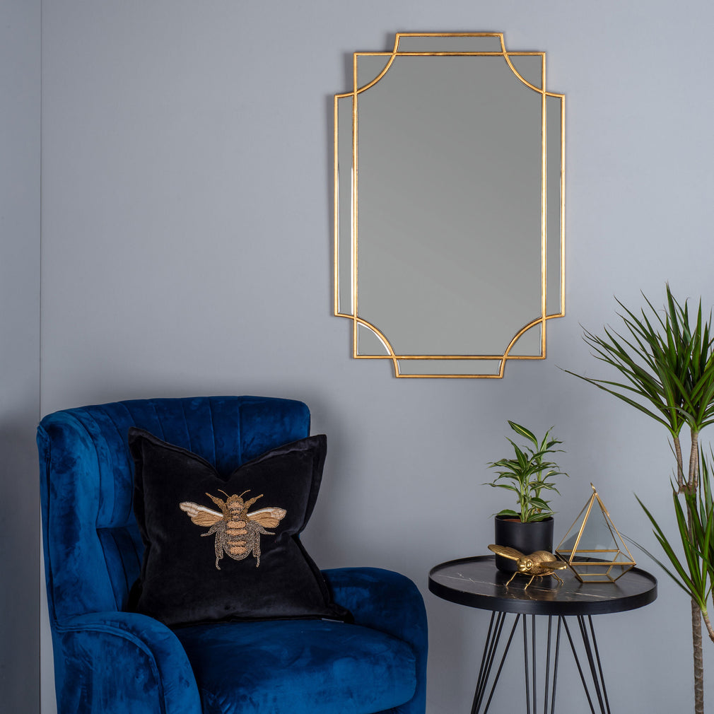Mayfair - Rectangular Gold Mirror