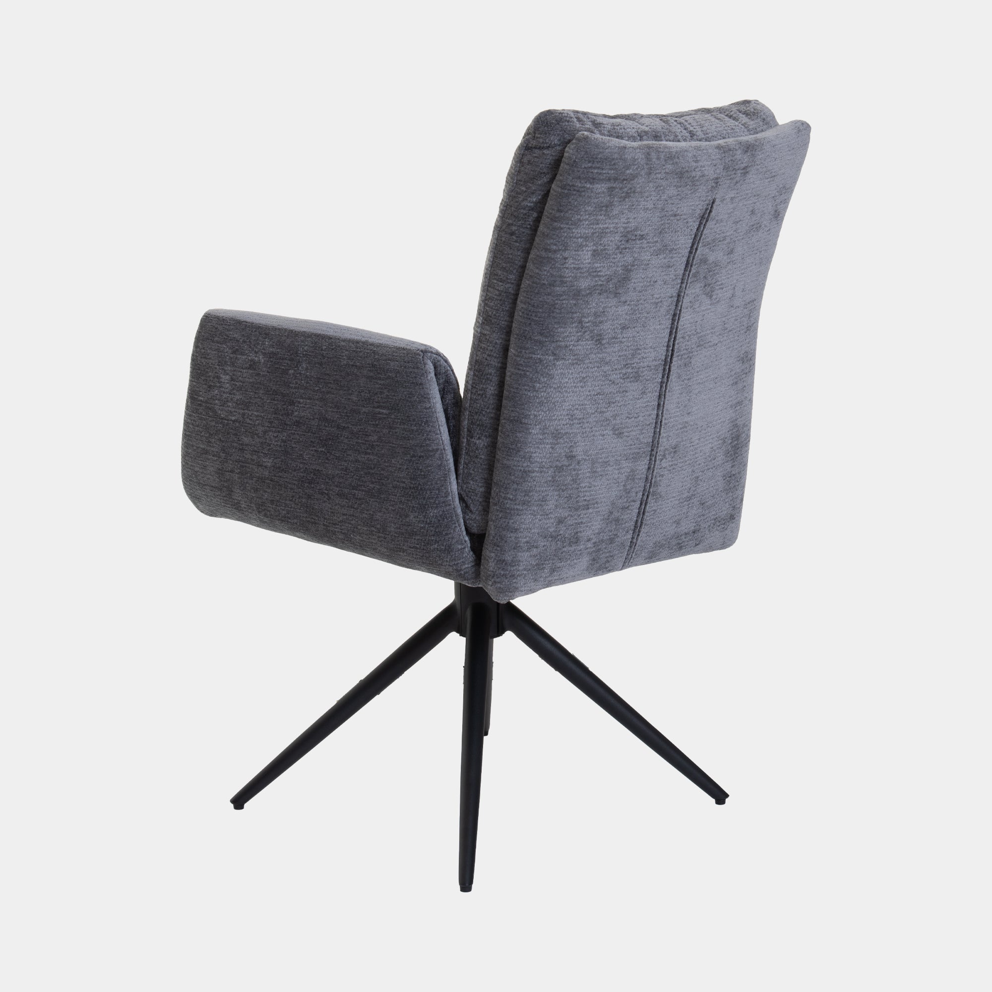 Tucson - Swivel Dining Armchair In Fabric, Grey