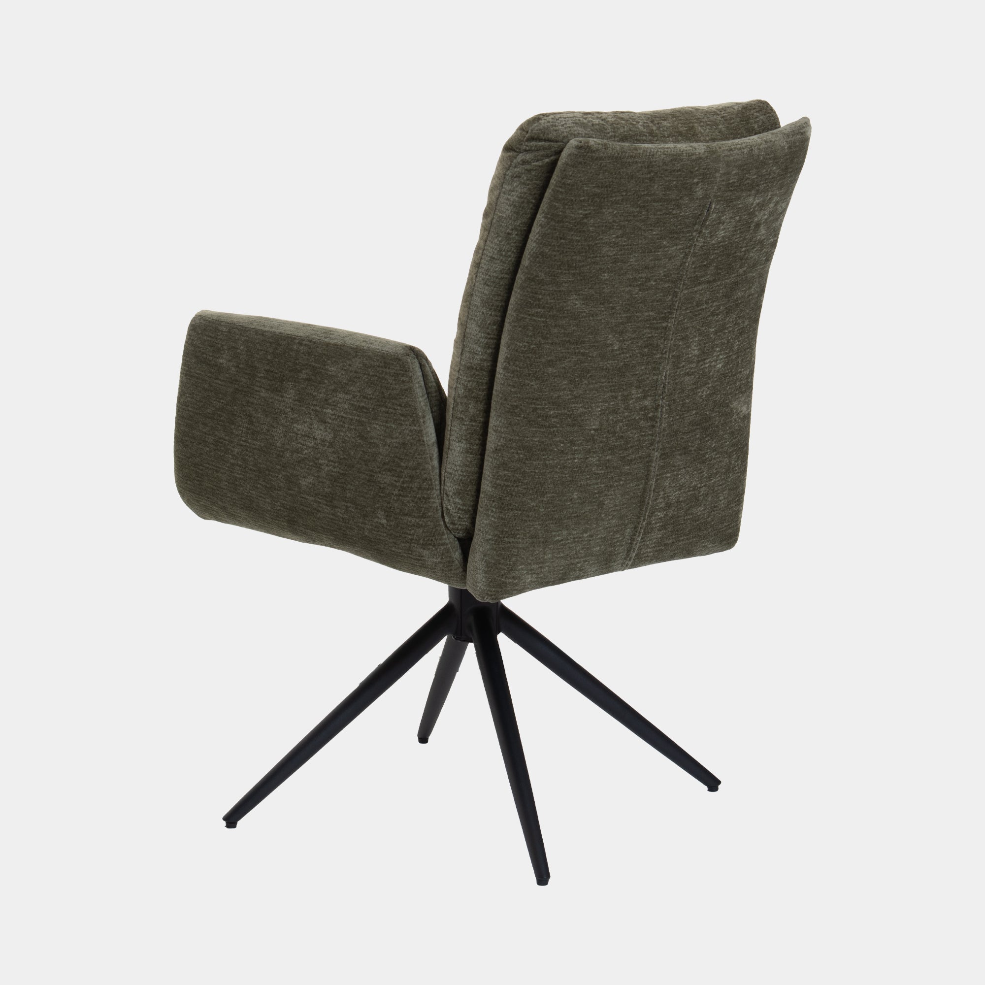 Tucson - Swivel Dining Armchair In Fabric, Green