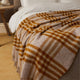 Hex Mustard Check - Lambswool Throw 150x240cm