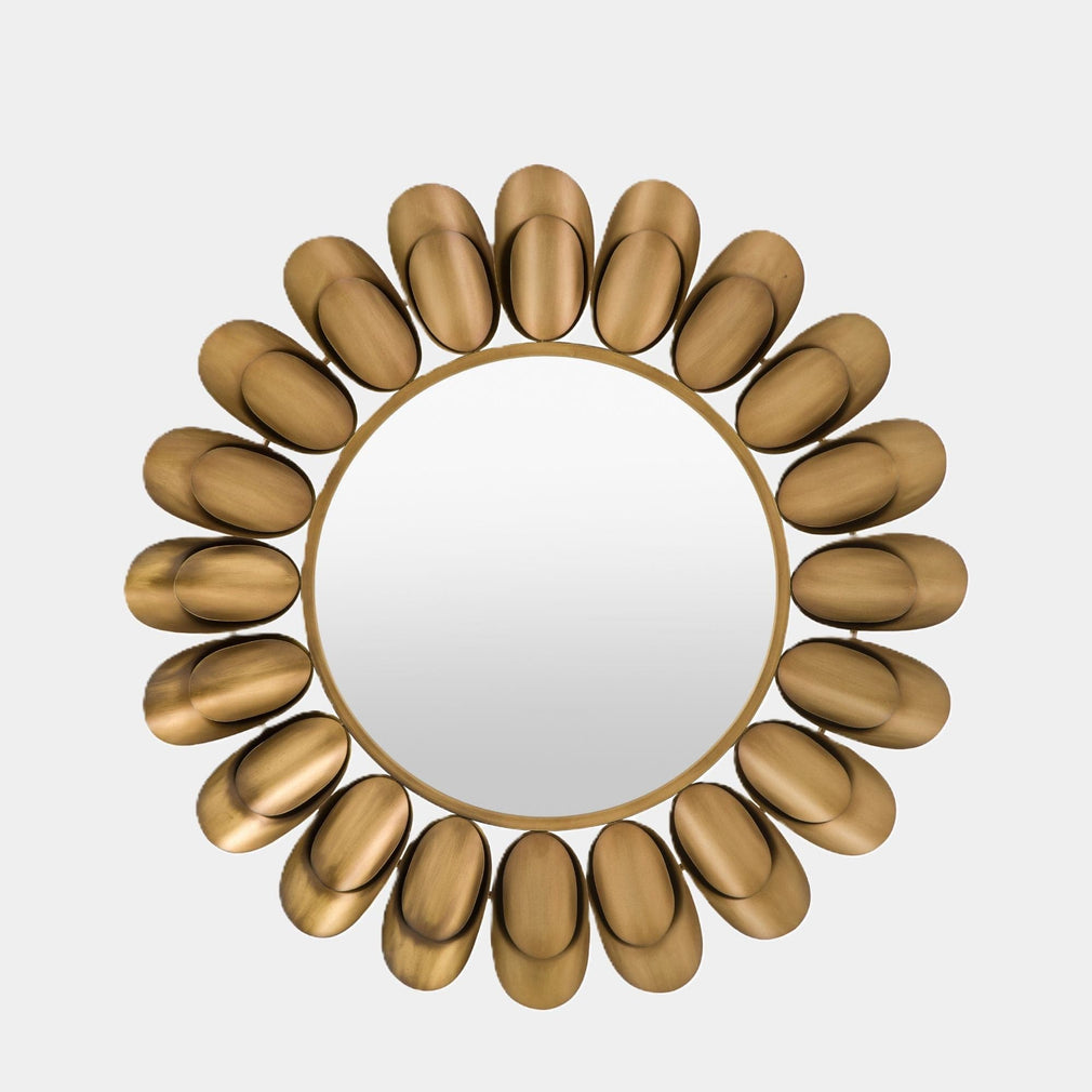 Petal Burst - Round Wall Mirror