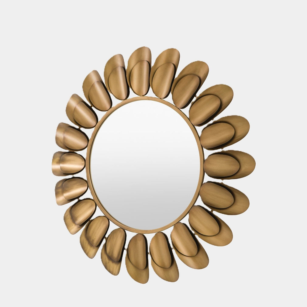 Petal Burst - Round Wall Mirror