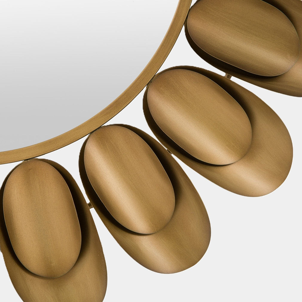 Petal Burst - Round Wall Mirror