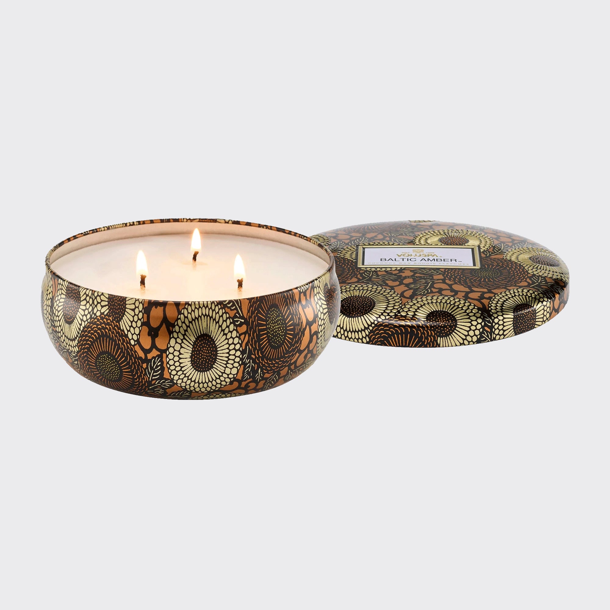 Voluspa - Baltic Amber Candle, 3 Wick