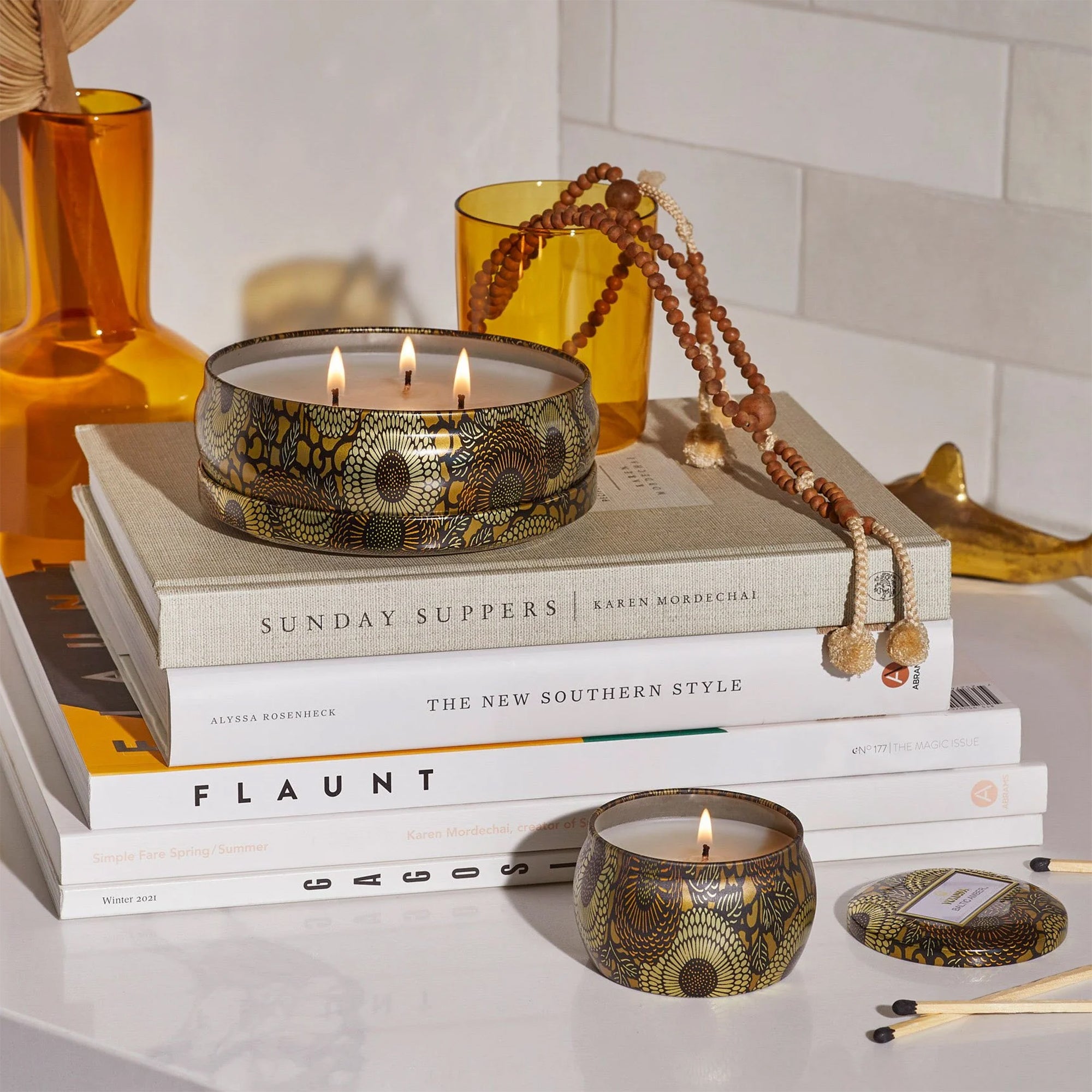 Voluspa - Baltic Amber Candle, 3 Wick