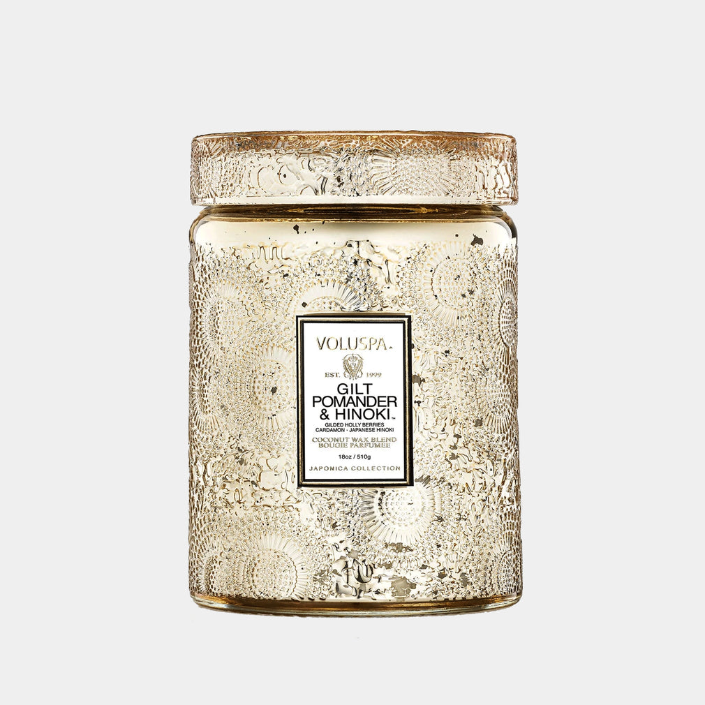 Voluspa - Gilt Pomander & Hinoki Candle 18oz