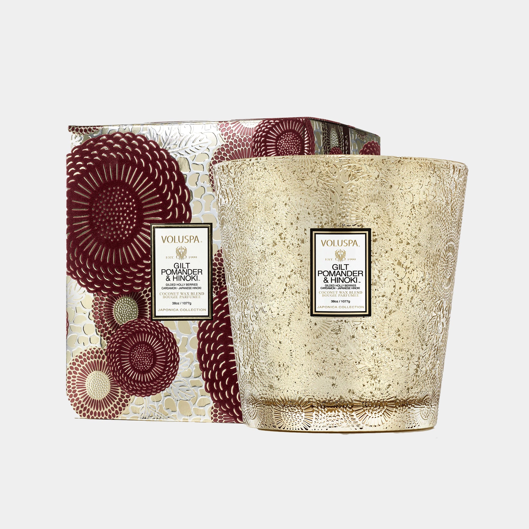 Voluspa - Gilt Pomander & Hinoki Candle Jar