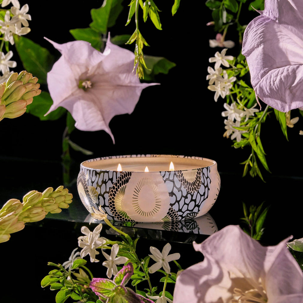 Voluspa - Jasmine Midnight Blooms 3 Wick Scented Tin Candle