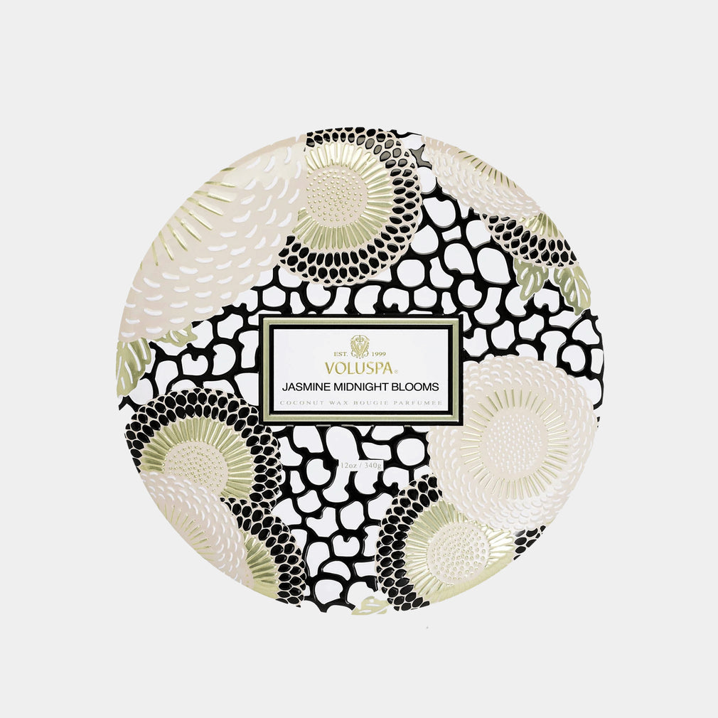 Voluspa - Jasmine Midnight Blooms Candle, 3 Wick