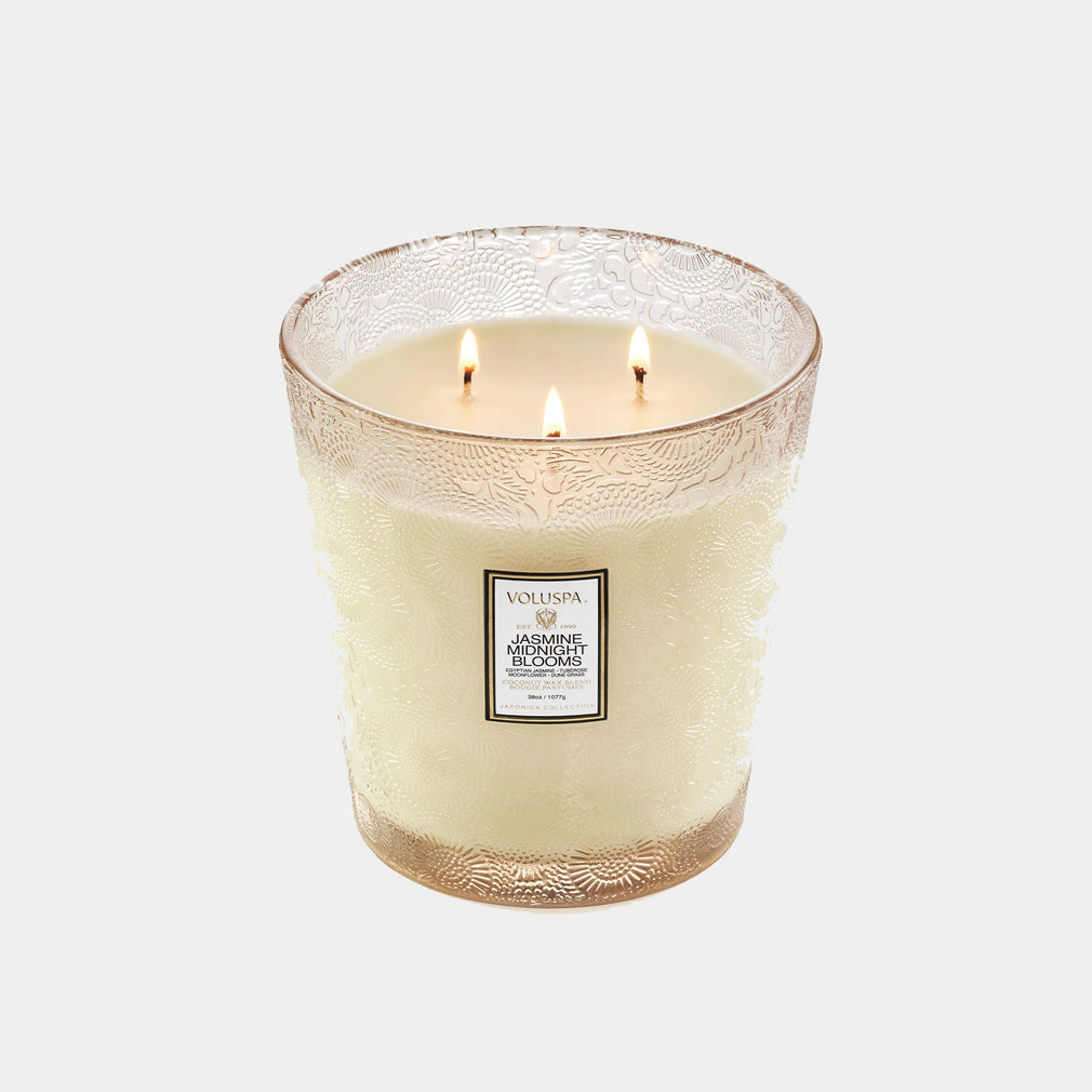 Voluspa Jasmine Midnight Blooms - Egyptian Jasmine, Tuberose, Moonflower & Dune Grass Candle 1.1kg
