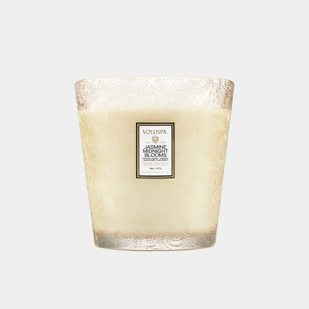 Voluspa Jasmine Midnight Blooms - Egyptian Jasmine, Tuberose, Moonflower & Dune Grass Candle 1.1kg