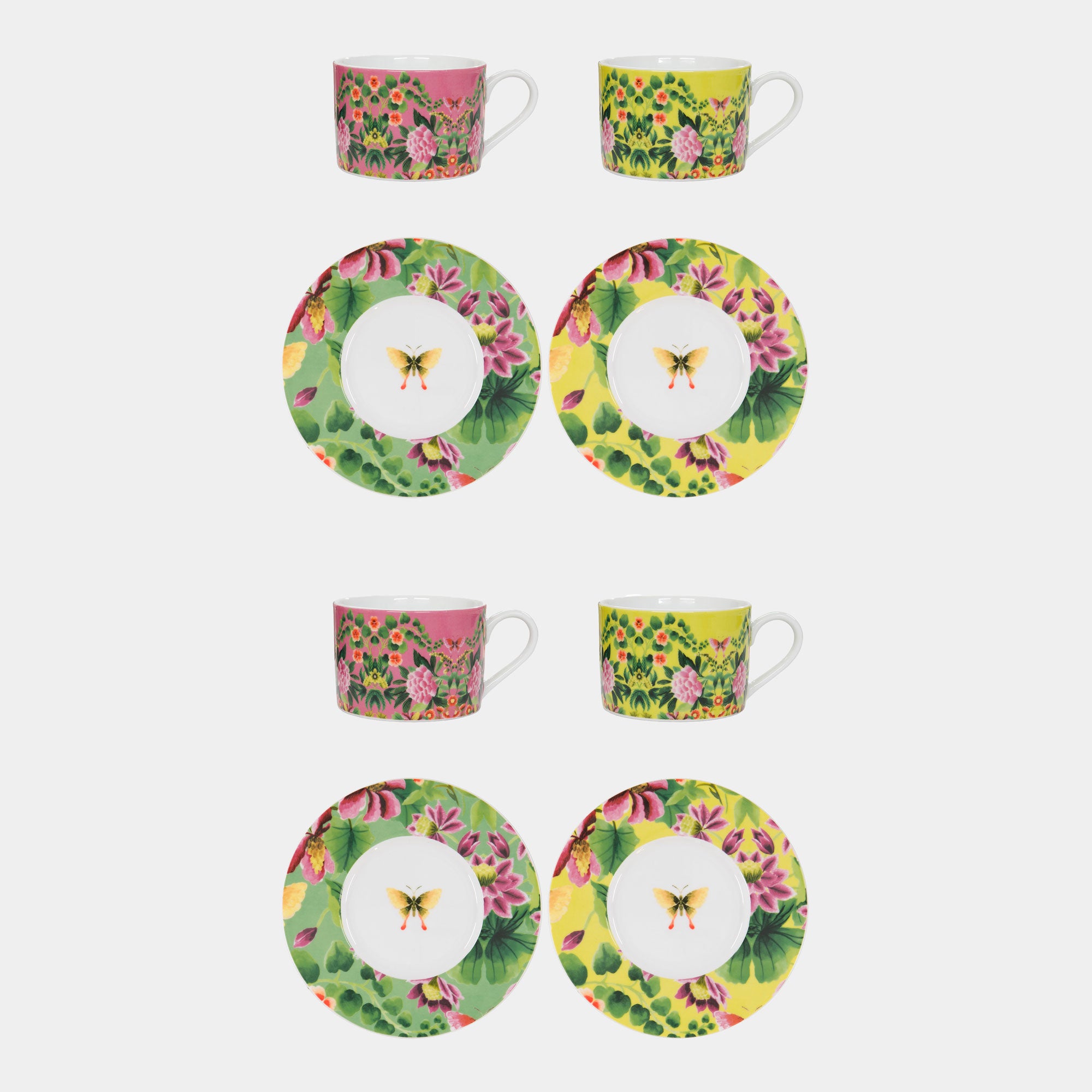 Designers Guild - Ikebana Tea Cup & Saucer, Set of 2