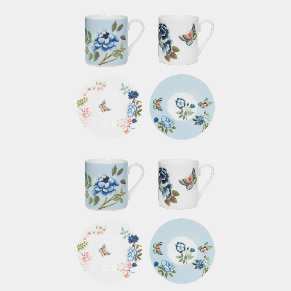 Designers Guild - Porcelaine De Chine Tea Cup & Saucer, Set of 2