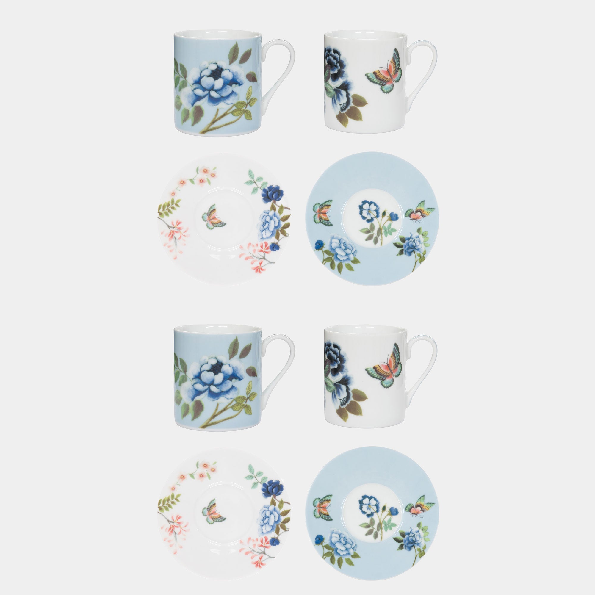 Designers Guild - Porcelaine De Chine Tea Cup & Saucer, Set of 2