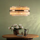 Fallon - Champagne Ribbed Glass 16 Light Chandelier