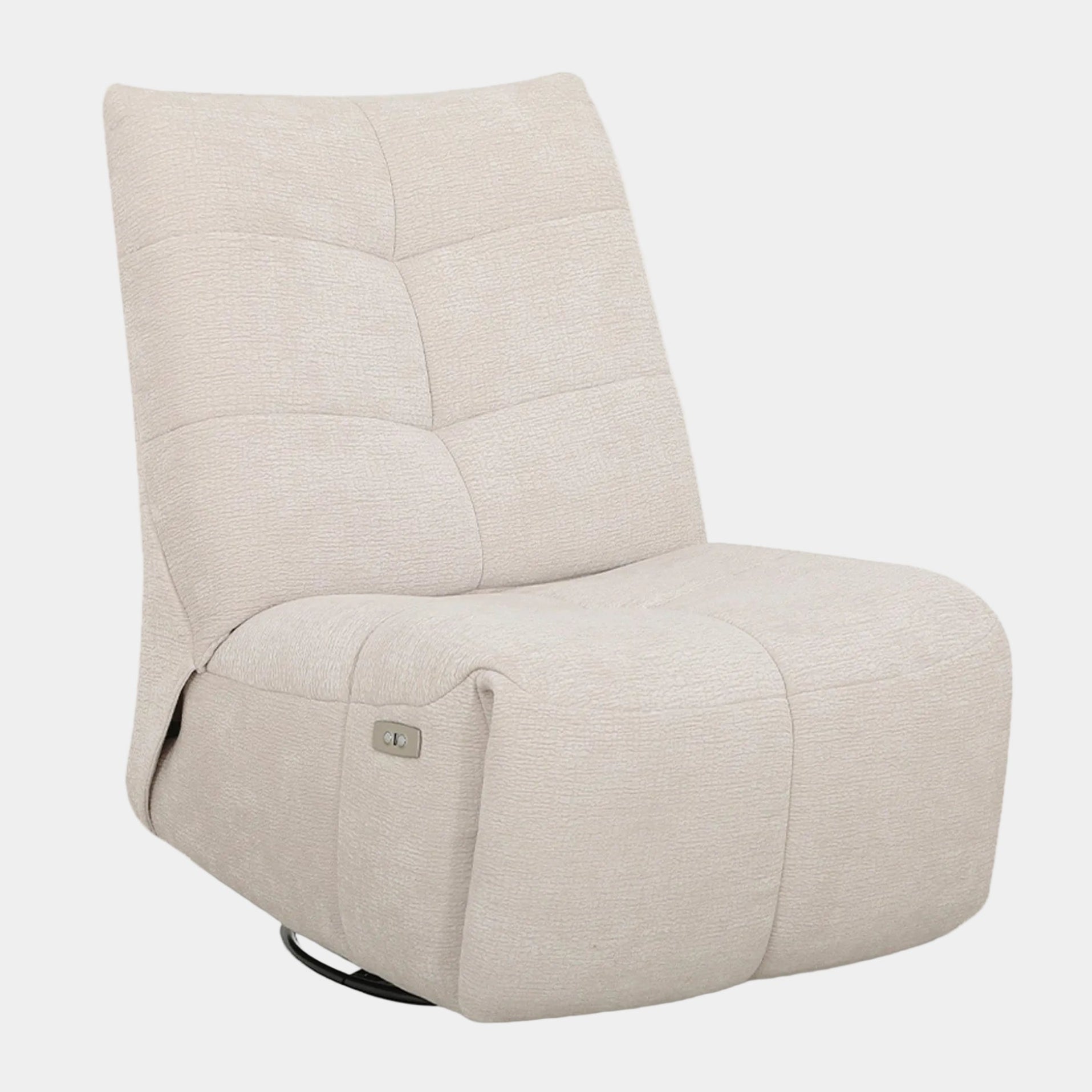 Kansas - Armless Glider Recliner Chair With Swivel Base, Fabric