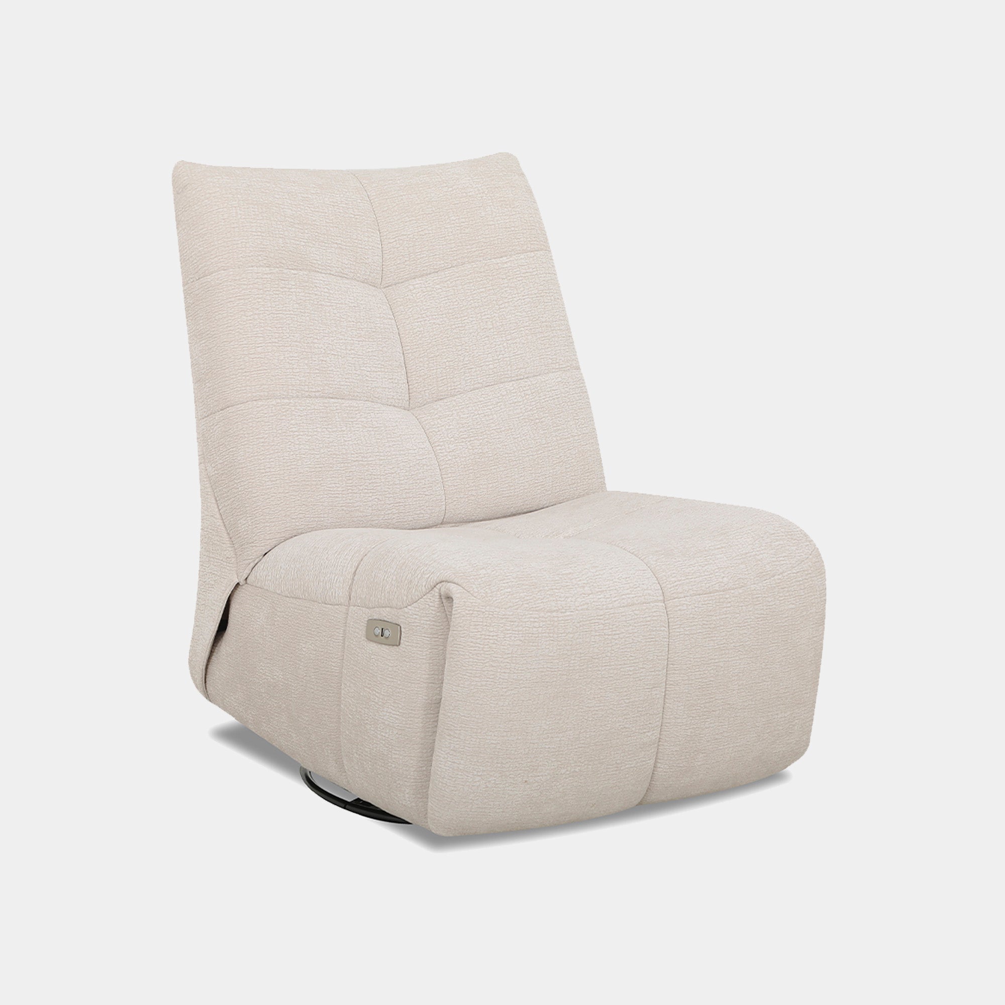 Kansas - Armless Glider Recliner Chair With Swivel Base, Fabric