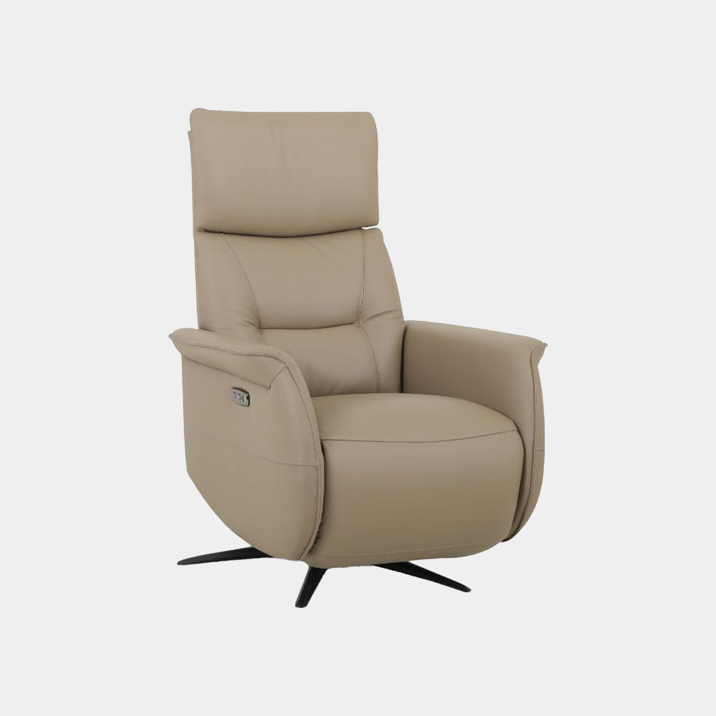 Oregon - Swivel Accent Recliner Chair In Leather