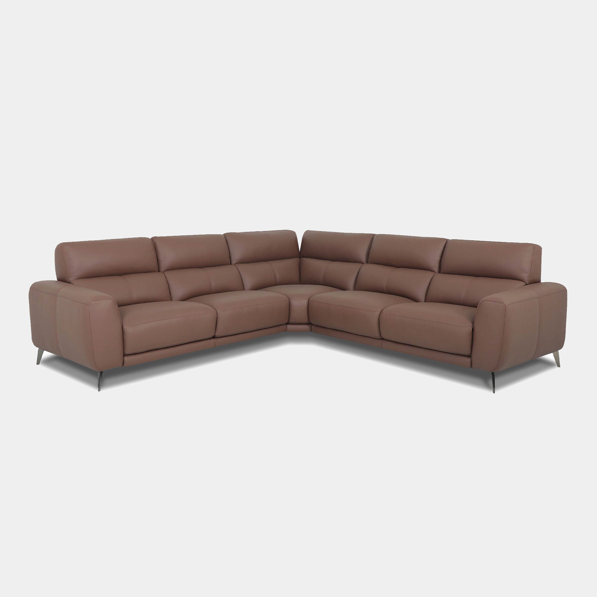 Portland - Large Corner Group Power Recliner Sofa In Leather