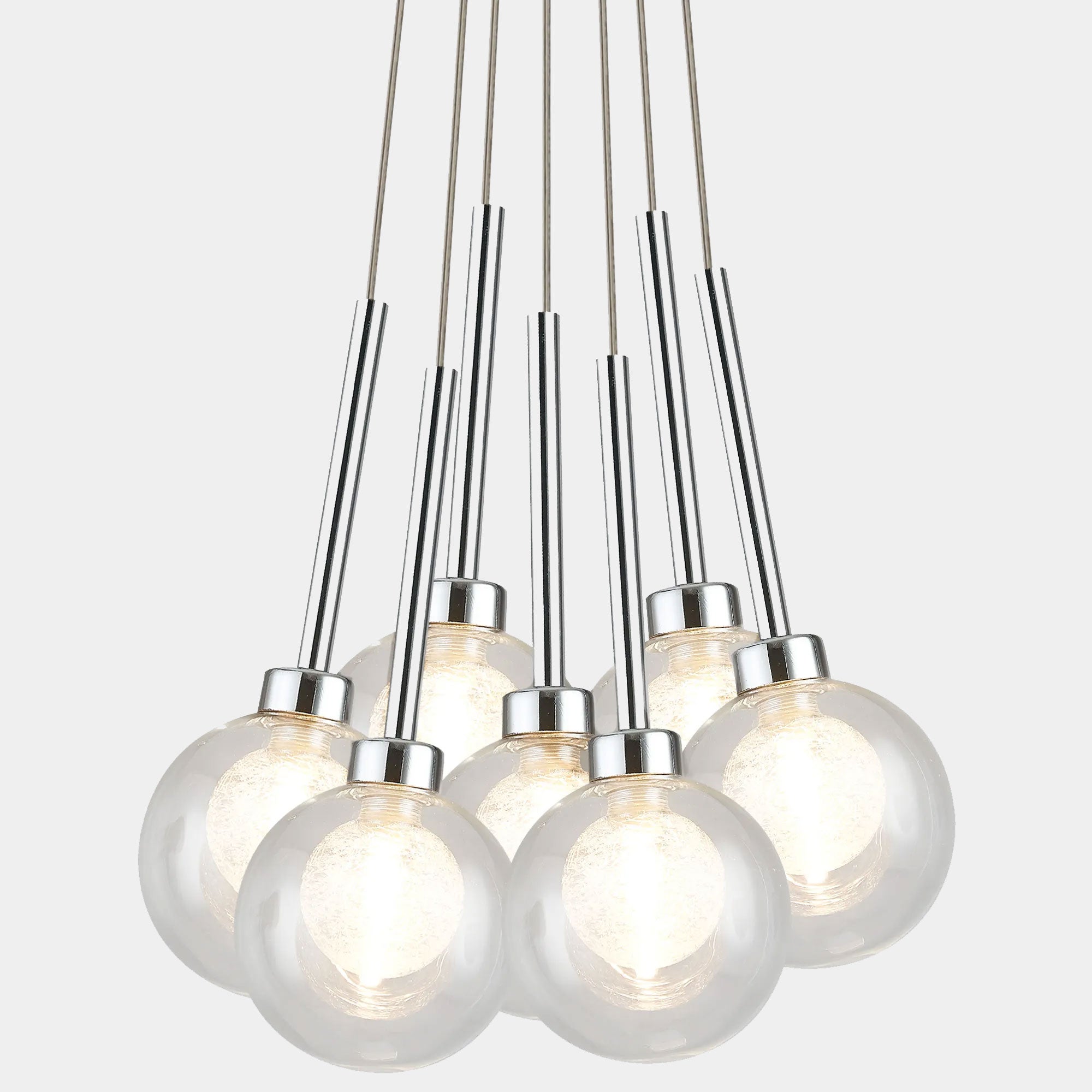 Bounty - Ceiling Light, Chrome Cluster