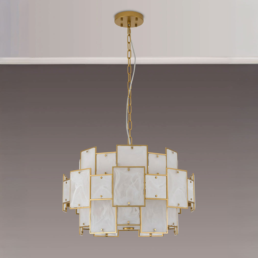 Sloan - Pendant Ceiling Light, Gold & White