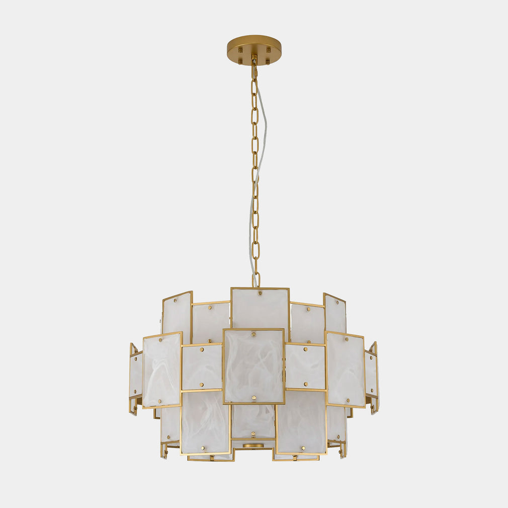 Sloan - Pendant Ceiling Light, Gold & White