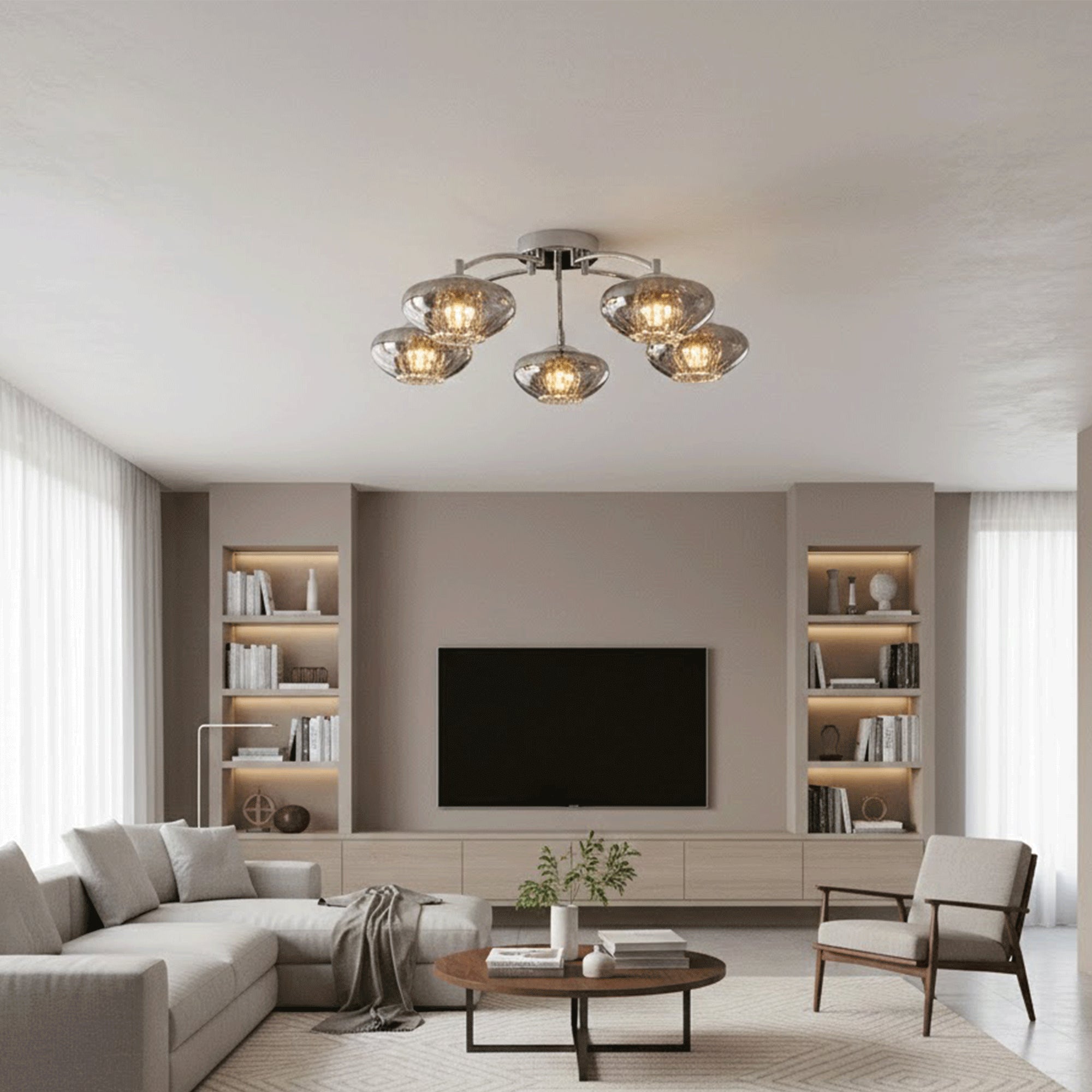 Aydan 5 - Ceiling Light, Chrome