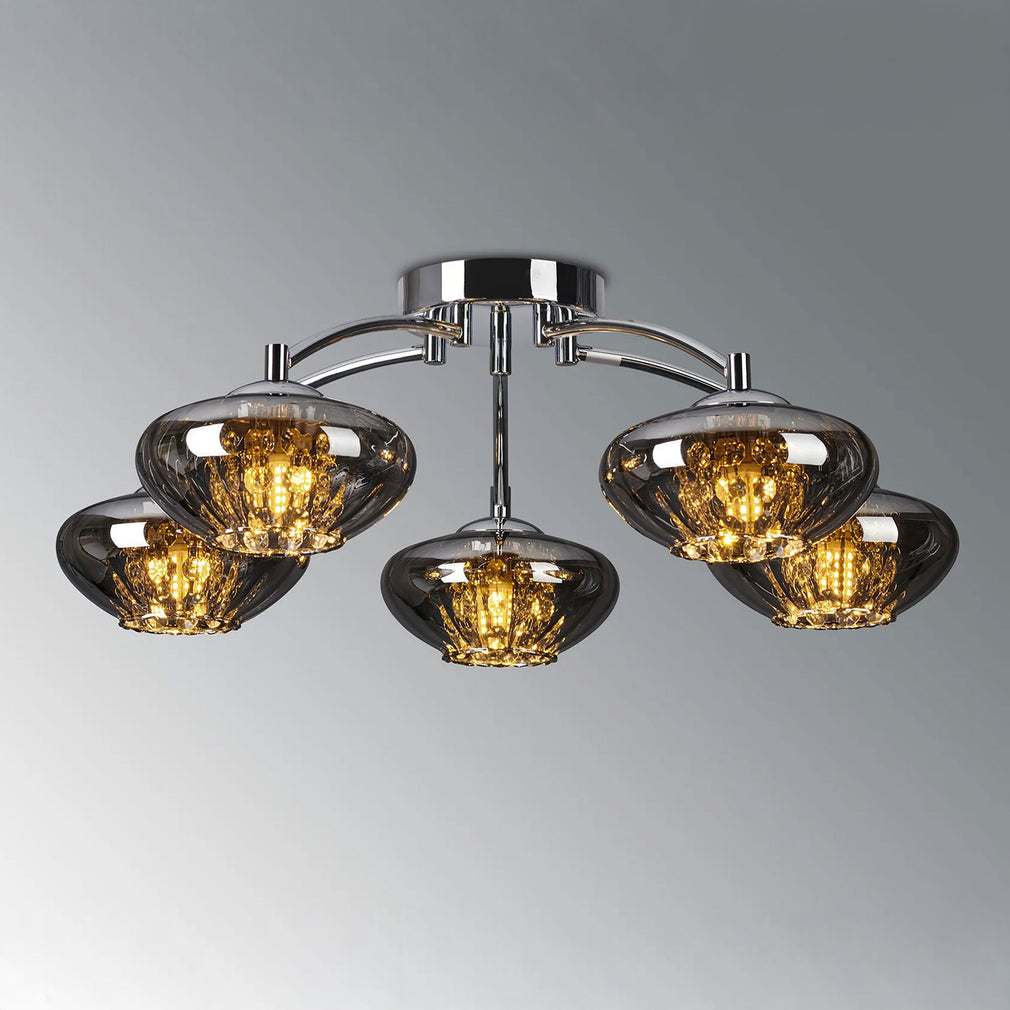 Aydan 5 - Ceiling Light, Chrome