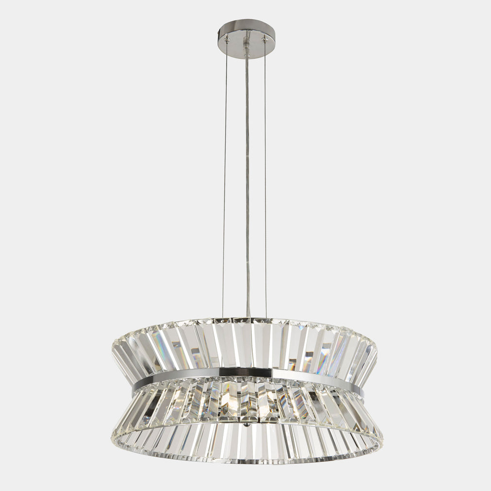 Christie - 7 Pendant Chrome Crystal Light
