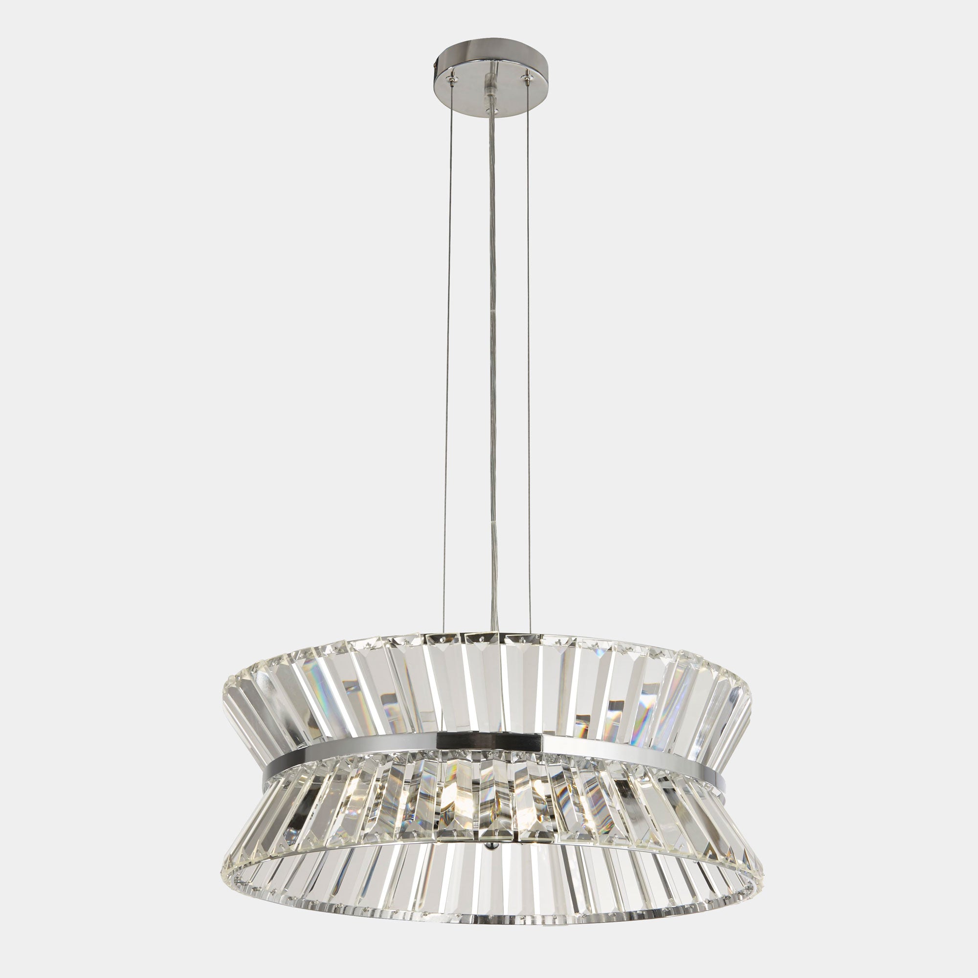 Christie - 7 Pendant Chrome Crystal Light