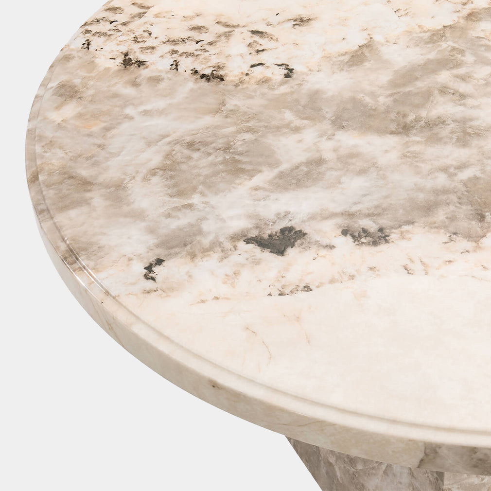 Arctic - Round Dining Table, Marble Top 130cm