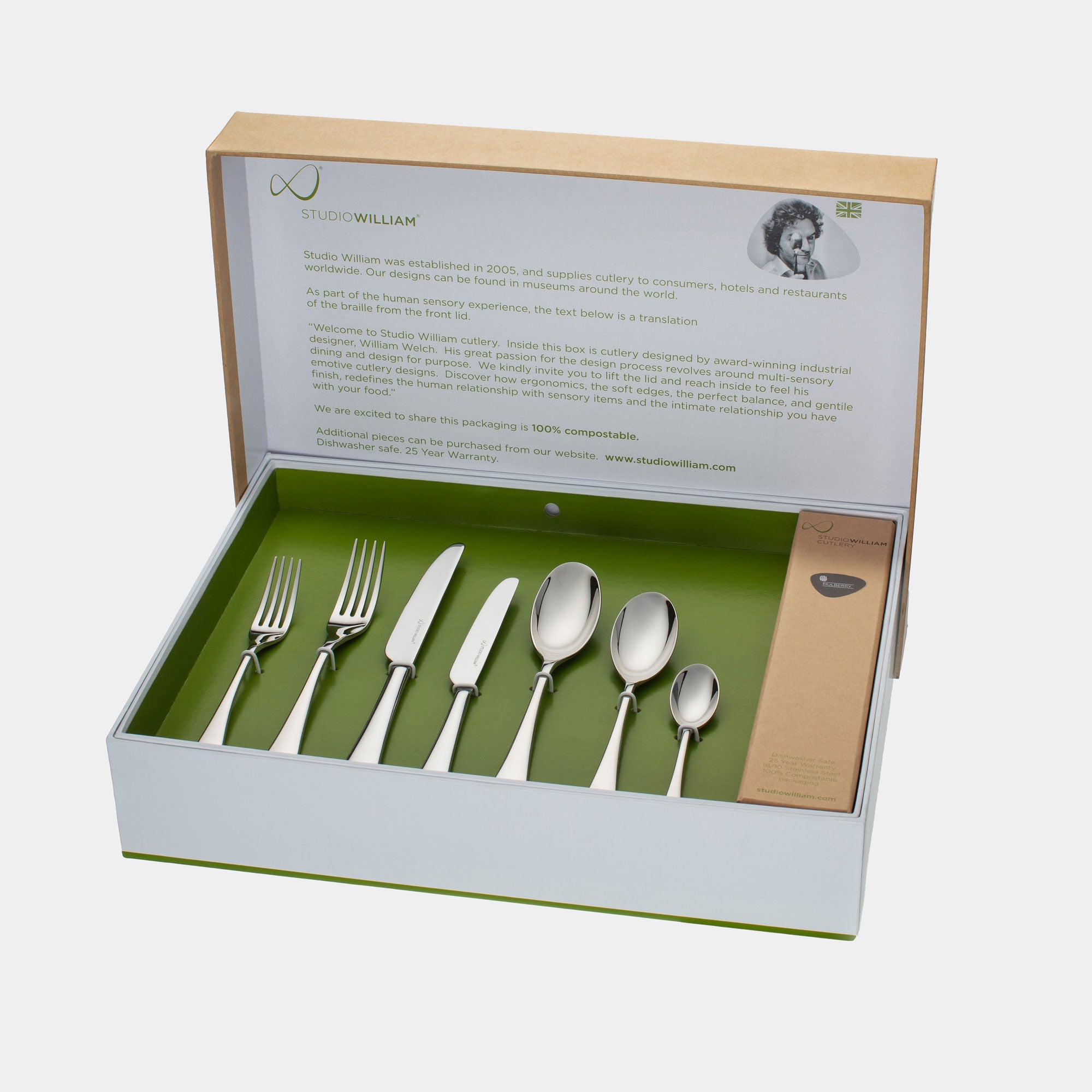Studio William Mulberry - 42 Piece Cutlery Set