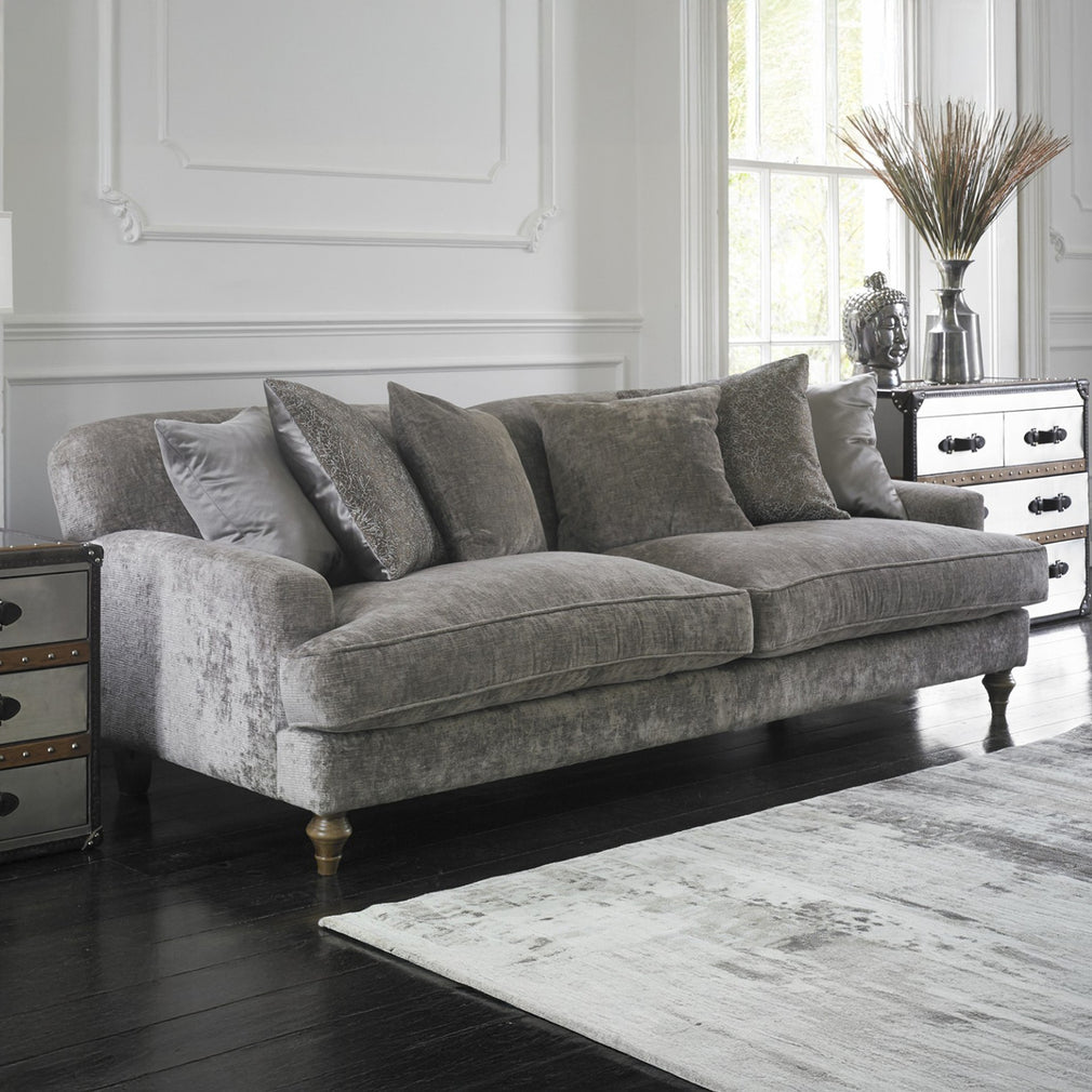 Cezanne - Grand Footstool With Castors In Fabirc Grade 6